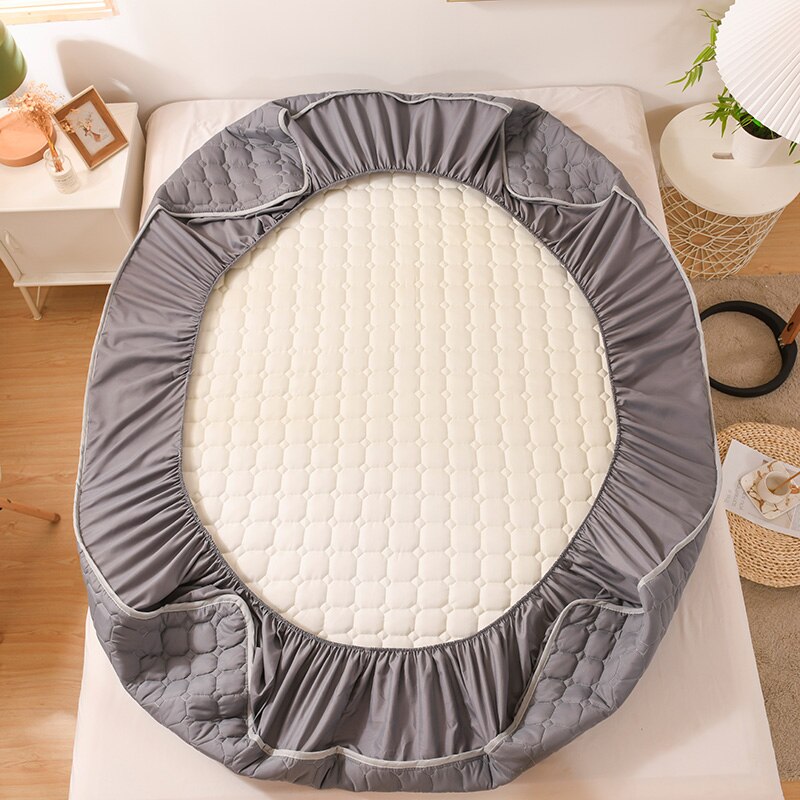 Dikke Gewatteerde Dubbele Laken Matrashoes Zachte Ademende Elastische Hoeslaken Met Diepe Zak 150 160*200 Bed linnen Cover