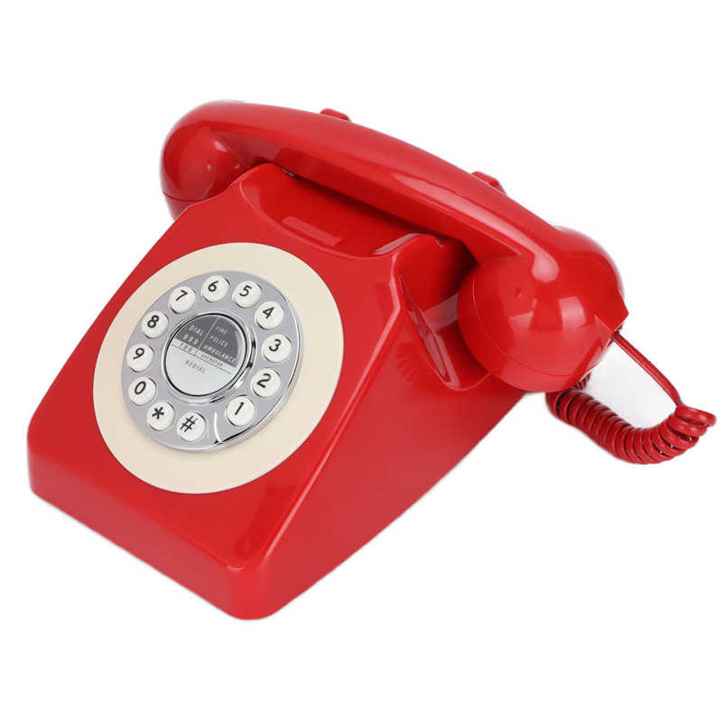 Teléfono Fijo Retro Vintage para el hogar, teléfono fijo clásico antiguo, de escritorio, fijo, con cable, para decoración de oficina, cafetería y Bar