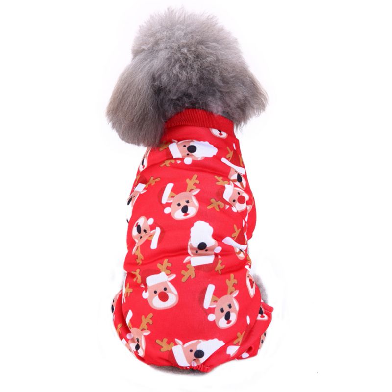 Jul husdjur snögubbe tryck kläder festivalklänning halloween hundduk.