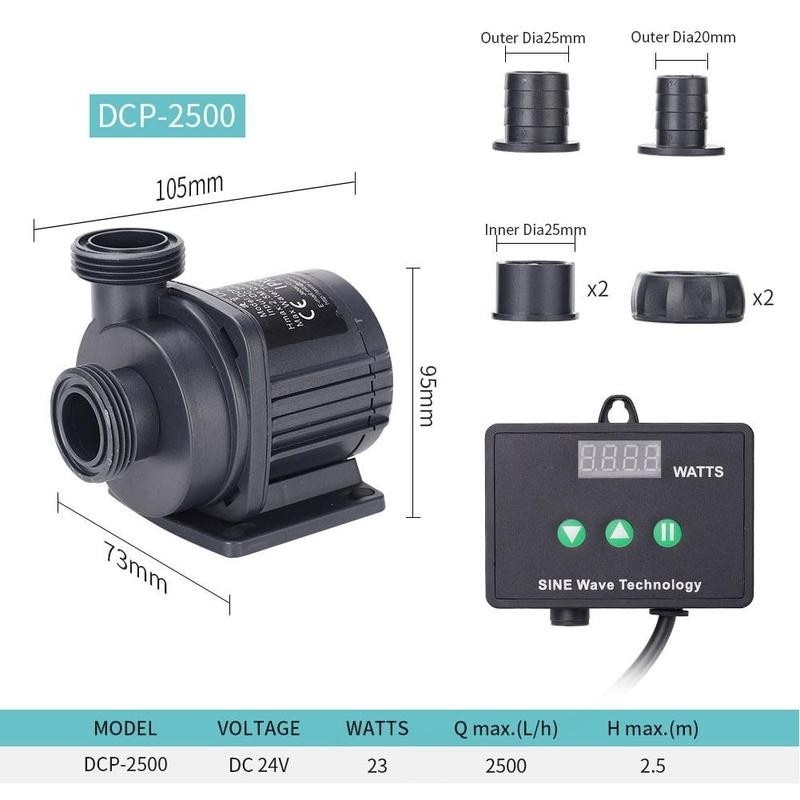 Jebao Sinusvormige Pomp Dcp Serie Dc Pomp Aquarium Aquarium Pomp Licht Pomp Zeewater Stille Dompelpomp Geschikt R7E1