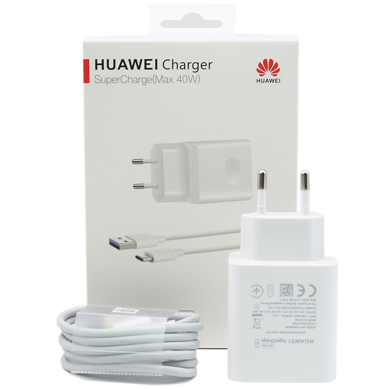Oryginalna szybka ładowarka HUAWEI 40W 22.5W Supercharge typ C kabel do HUAWEI P30 P40 P10 P20 Pro lite Mate 9 10 Pro Mate 20 V20: 40W EU Cable Set