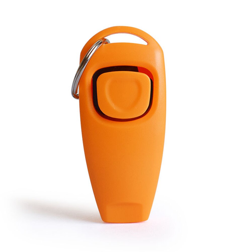 Combo hundklicker & visselpipa - träning, husdjurstränare klickvalp med guide, med nyckelring  ai88: Orange