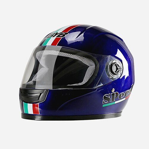 Motorcycle Full Face Helmets Electric scooter helmets Cycling helmet ABS Speed Motorbike Protective Cap Warm Winter Helmet: blue