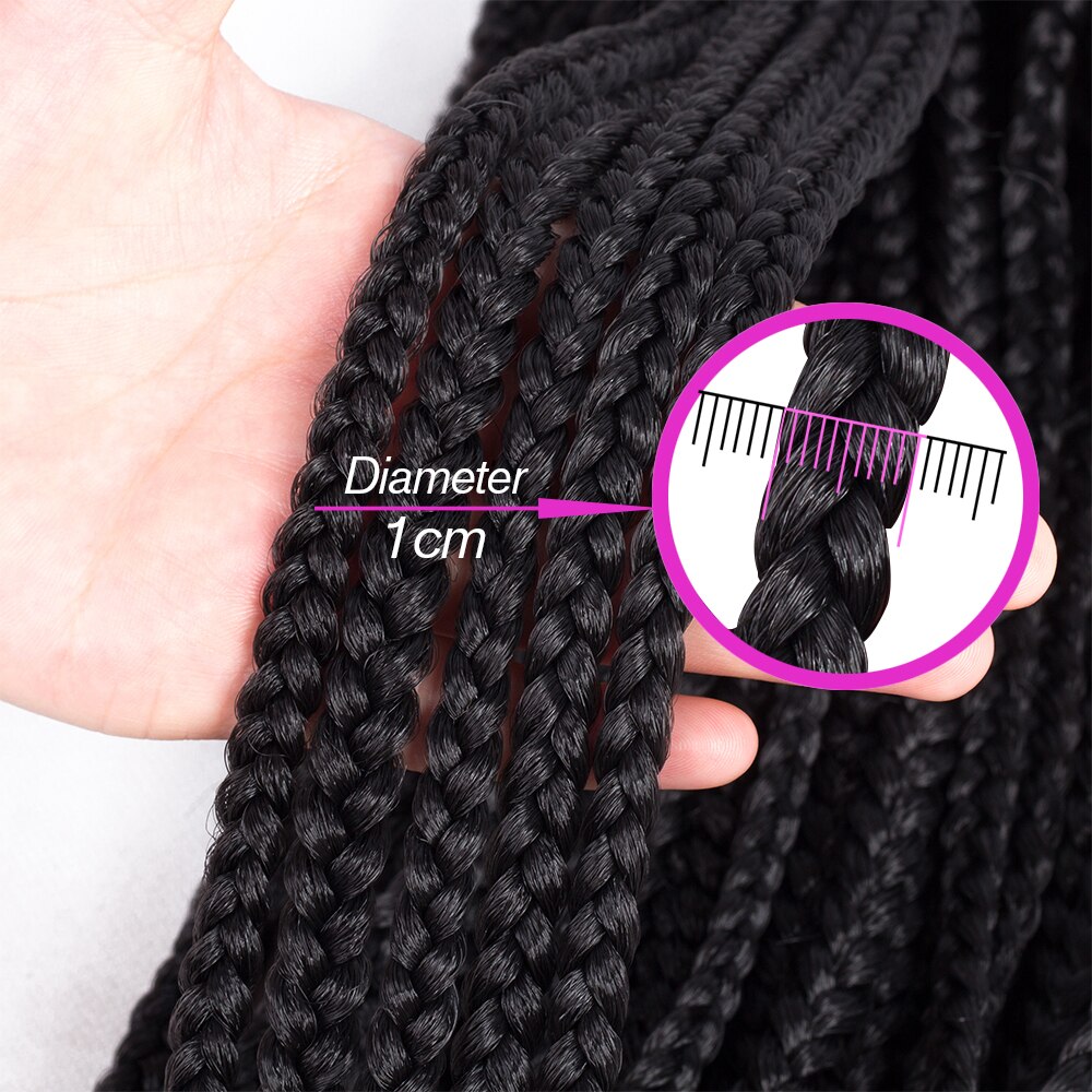 Box Braids 22 Inch Ombre Braiding Hair Extension Synthetic Crochet Braids Crochet Hair