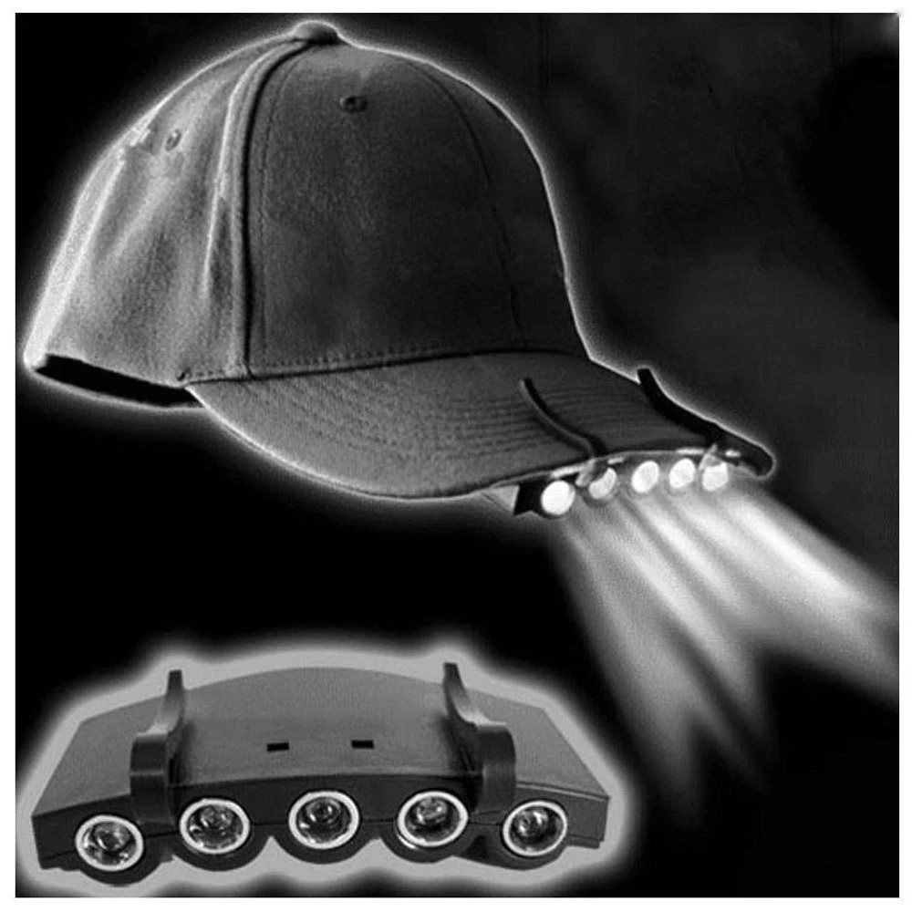 Mini bærbar kasket hat rand kant hat klip lampe forlygte forlygte vandring fiskeri camping