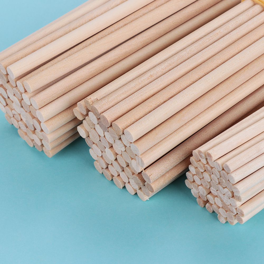 50 stk 80/100/150/ mm fyr runde træstænger pinde premium holdbar træ dyvel til diy kunst & håndværk bygning model træbearbejdning