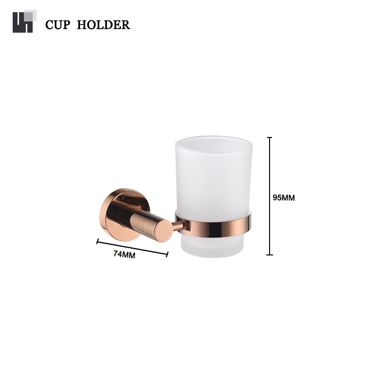 Rose Gold Wall Mounted Bathrobe Hook Paper Towel Holder Towel Ring Towel Rack Cup Holder Toilet Brush Bathroom Accessories: MULTI