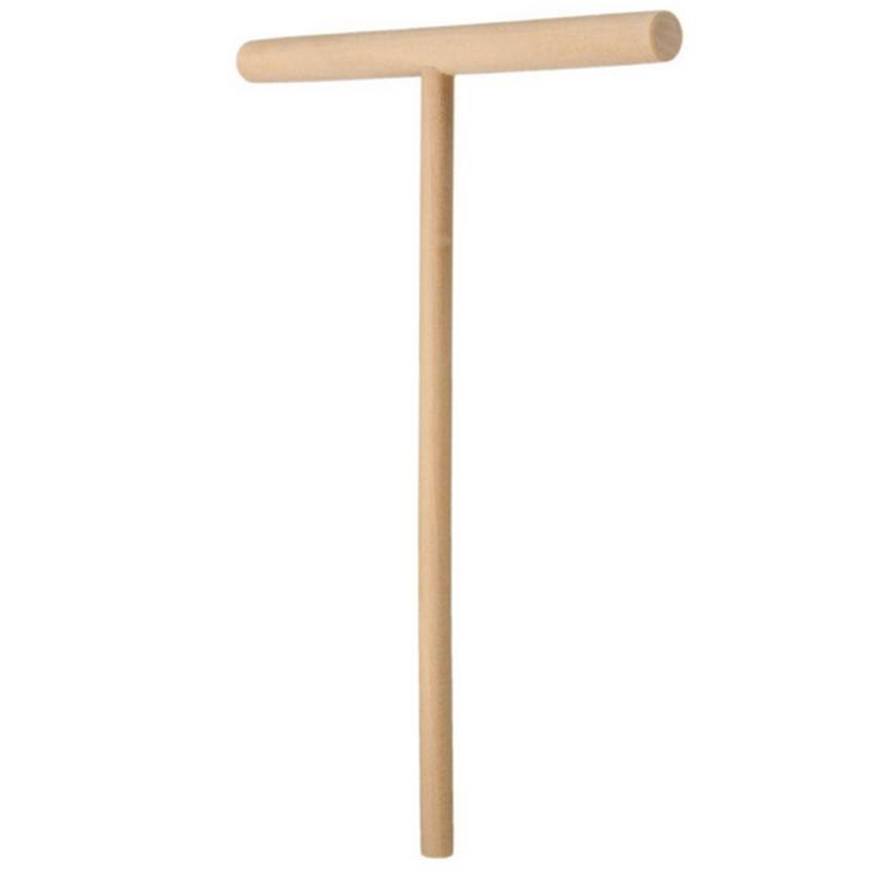 1PC en forme de T râteau en bois bricolage rond pâte crêpe crêpe rouleau épandeur outils de cuisine accessoires de cuisine