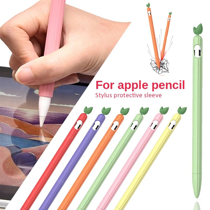 Coque de protection Anti-perte pour Apple Pencil 2, étui en Silicone pour iPad 1/2, stylet protecteur