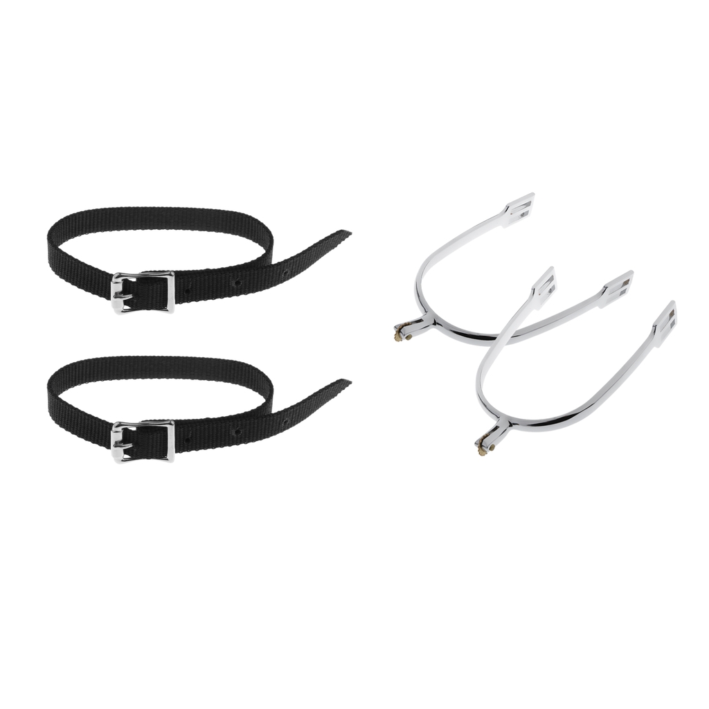 Pair Zinc Alloy Equestrian Spur And Spur Straps Men Horse Riding Equipment
