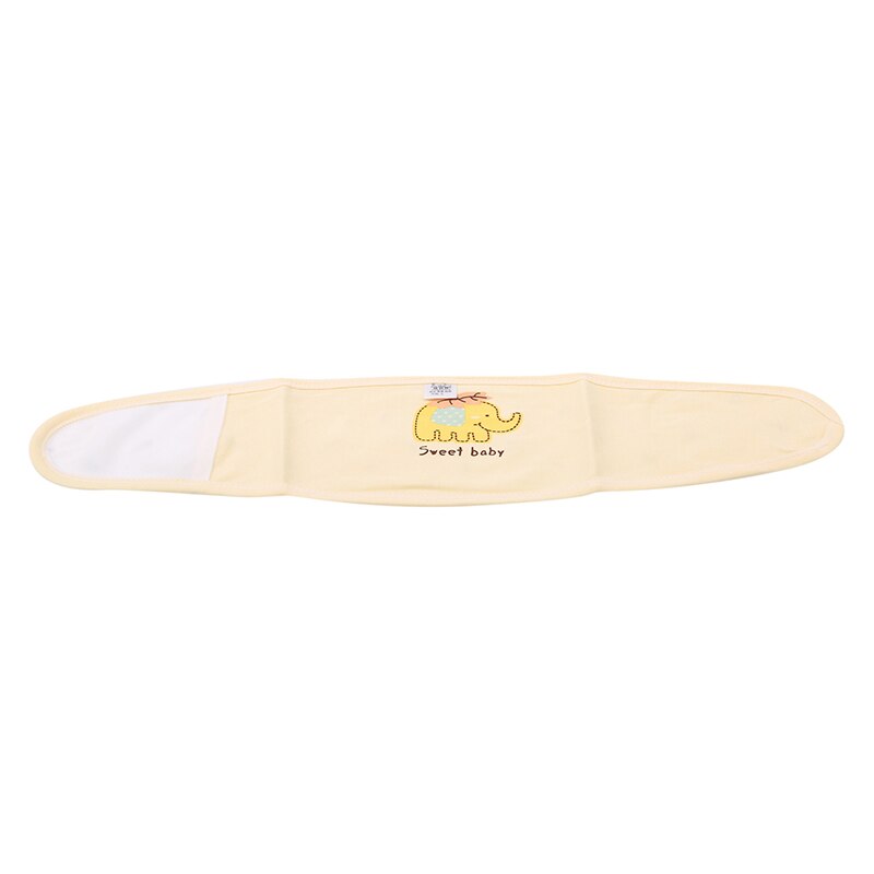 Verstelbare Baby Buikband Katoenen Buik Protector Band Soft Navel Guard Omtrek Riem Baby Buik Bands Slabbetjes: Elephant yellow