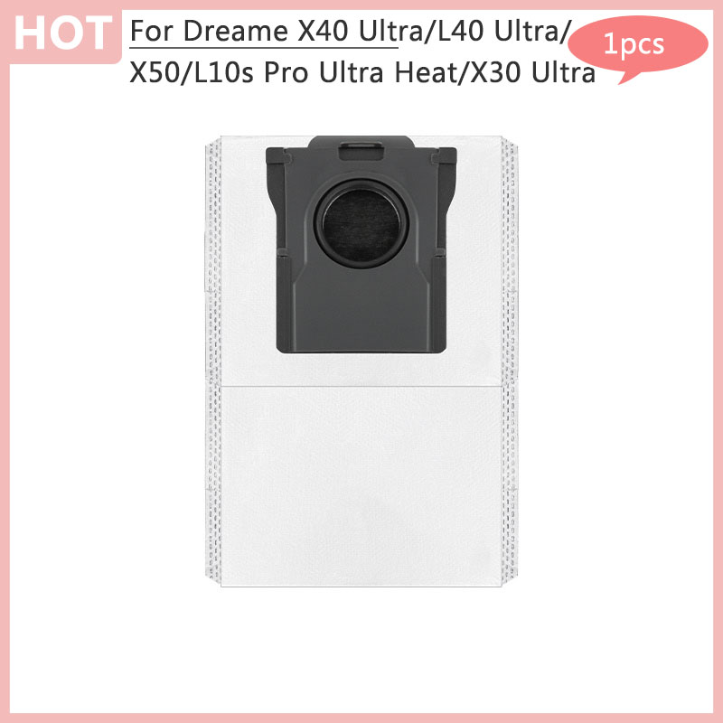 Tilbehør til affaldspose til dreame  x50,x40 ultra ,l10s pro ultra heat ,x30 ultra ,l40 ultra støvsuger, støvpose: Lysegrå