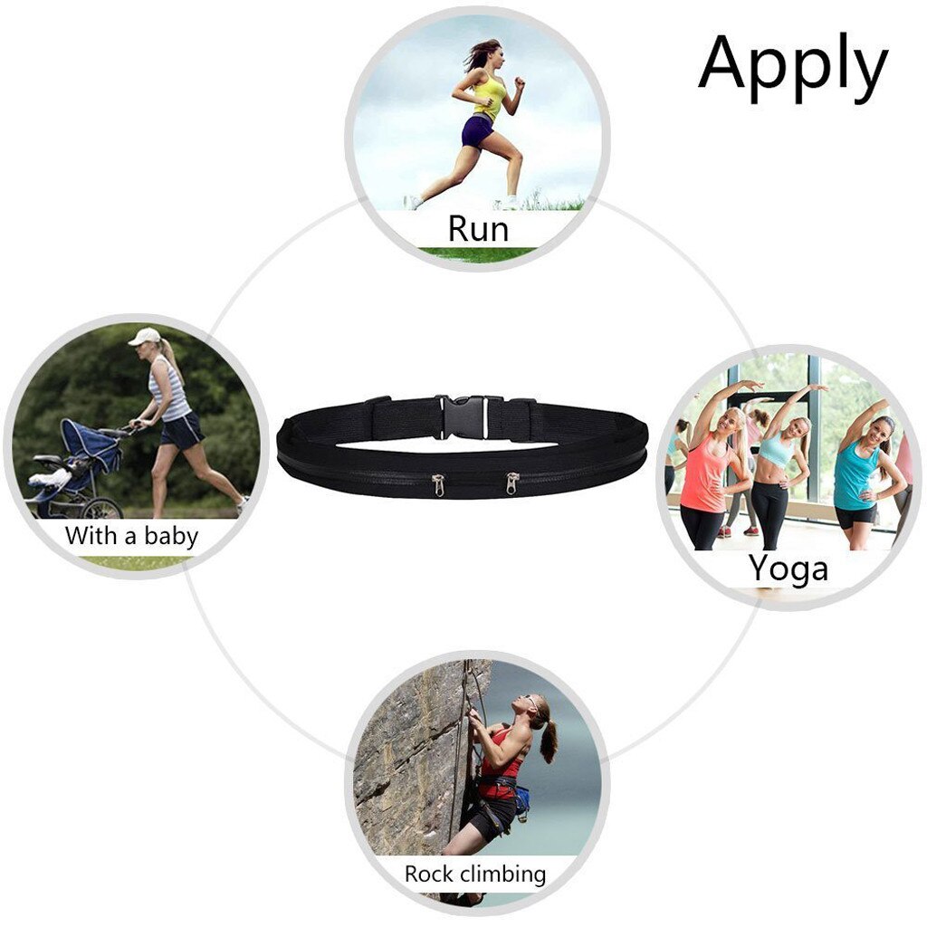 Riñonera deportiva multifuncional impermeable Unisex para viajes, correr, ciclismo
