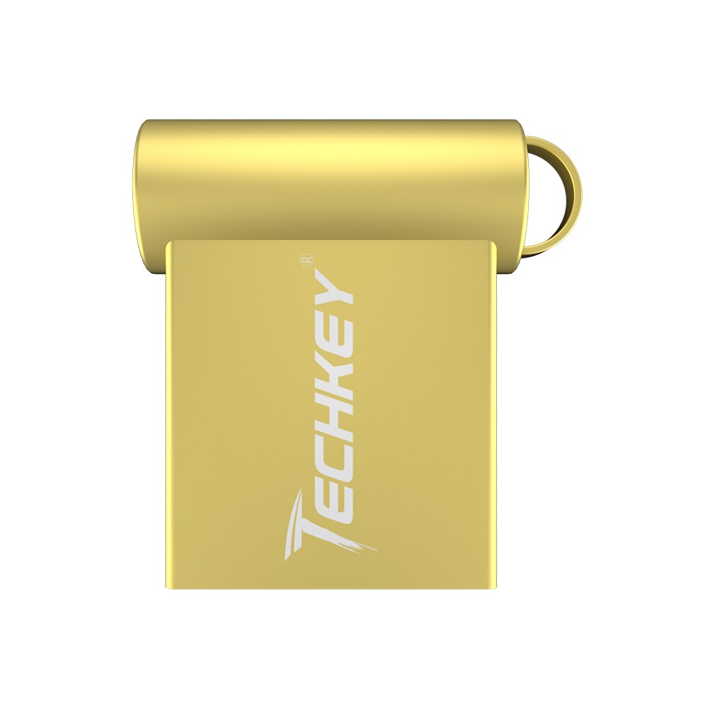 Techkey Mini Pen Drive 8 Gb 16G Memory Stick 32 Gb 64 Gb Opslag Apparaat 4 Gb Usb- flash-Drive Usb-Sleutel Draagbare Flash Disk Tiny Usb: 16GB / gold