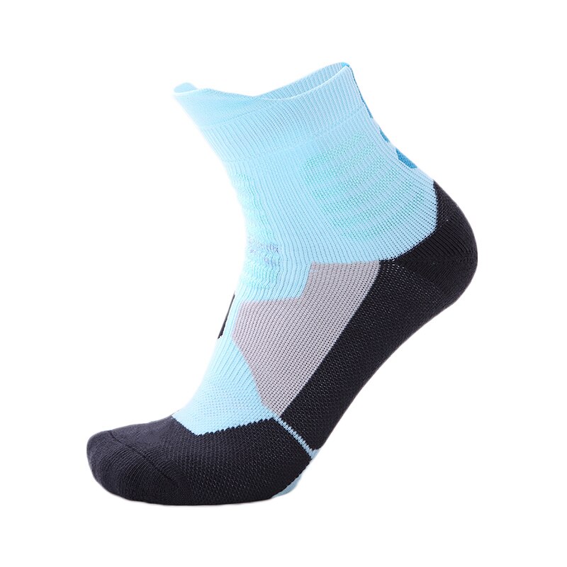 Men Women Sports Socks Breathable Running Fitness Basketball Cycling Compression Elastics Sport Sock for Adult: WZ071-Sky Blue