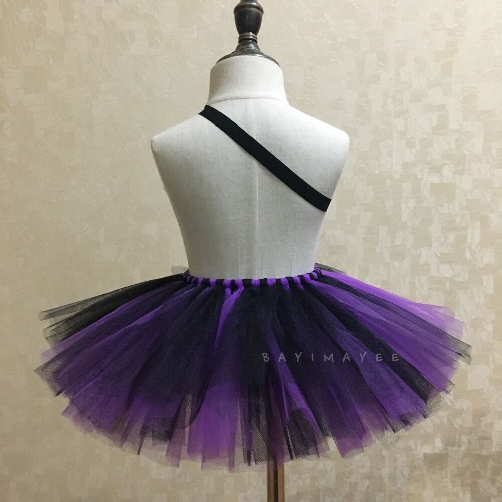 Leuke Meisjes Zomer Tutu Rokken Baby Paars Zwart Tulle Rokken Ballet Pettiskirt Tutu met Boog Hoofdband Kids Party Rokken Kleding