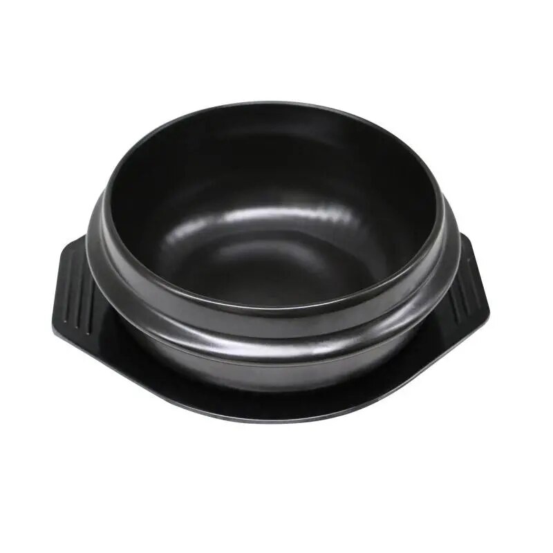 Korean Ceramic Bowl Korean Dolsot for Bibimbap Soup and Other Food with Tray Pig Ceramic Pot Korean Pot Stone Bowl Cooking Pot