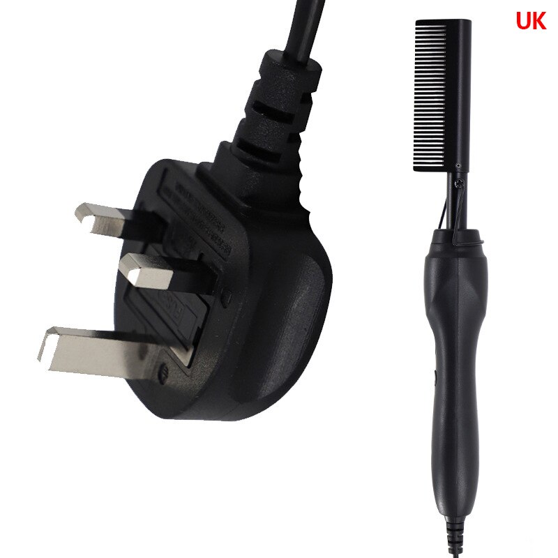 2 In1 Peigne Lisseur Électrique Cheveux Lisseur Cheveux Bigoudi Sec Humide Utiliser Fers à Cheveux Chaude Chauffage Peigne Pour Cheveux AU/UE/US/UK: 3