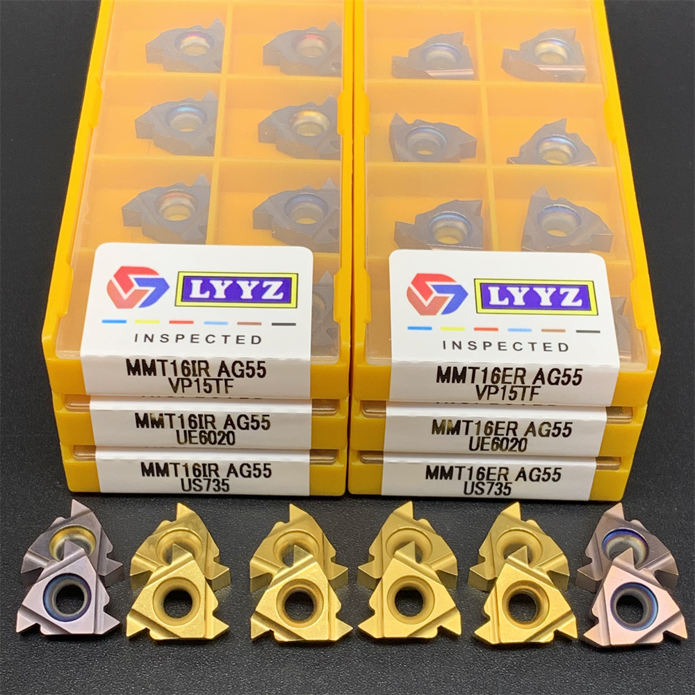 10PCS Carbide thread insert MMT11ER 11IR 16ER 16IR AG60 AG55 VP15TF UE6020 US735 thread cutting tool internal MMT22ER MMT22IR