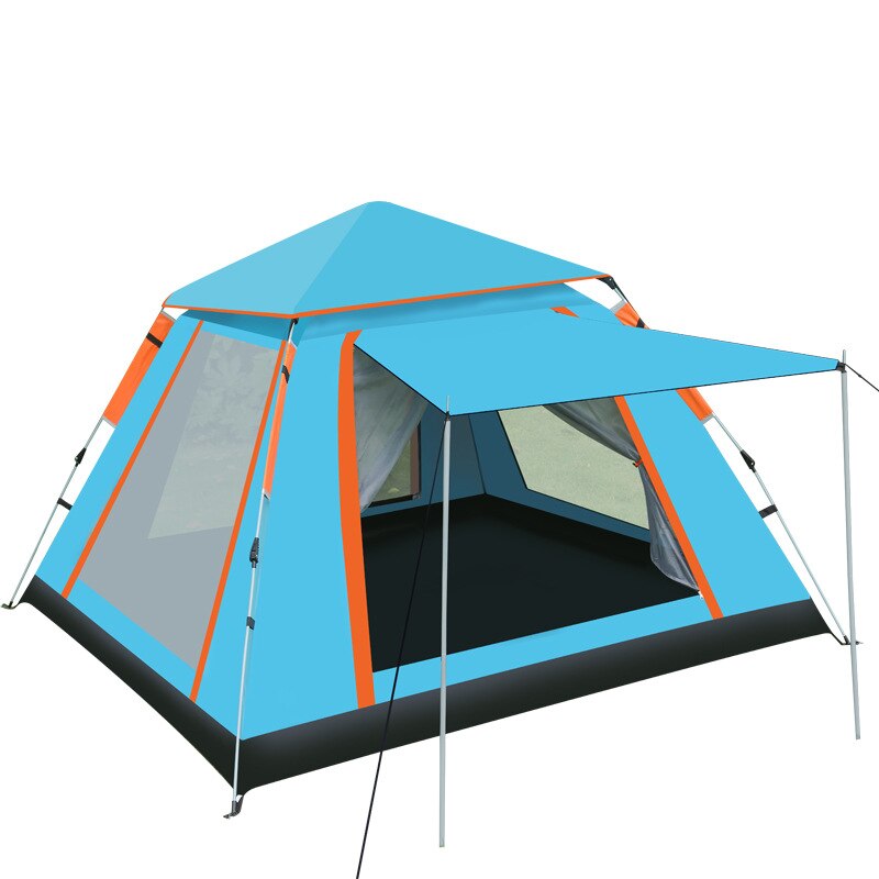 Tente de camping carrée en tissu Oxford pour 3-4 personnes, simple couche, repas en plein air familial, fournitures, nouveauté: TL