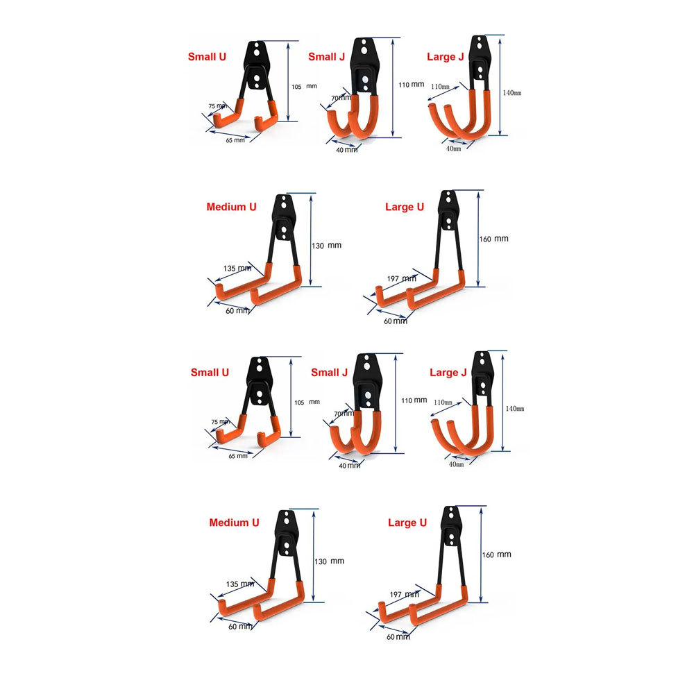 Heavy Duty Metall Haken Garage Organizer Wand Halterung Fahrrad Kleiderbügel Haken Wand Halterung Anti-slip Lagerung Haken Für Leitern Garten werkzeug: Rose Gold