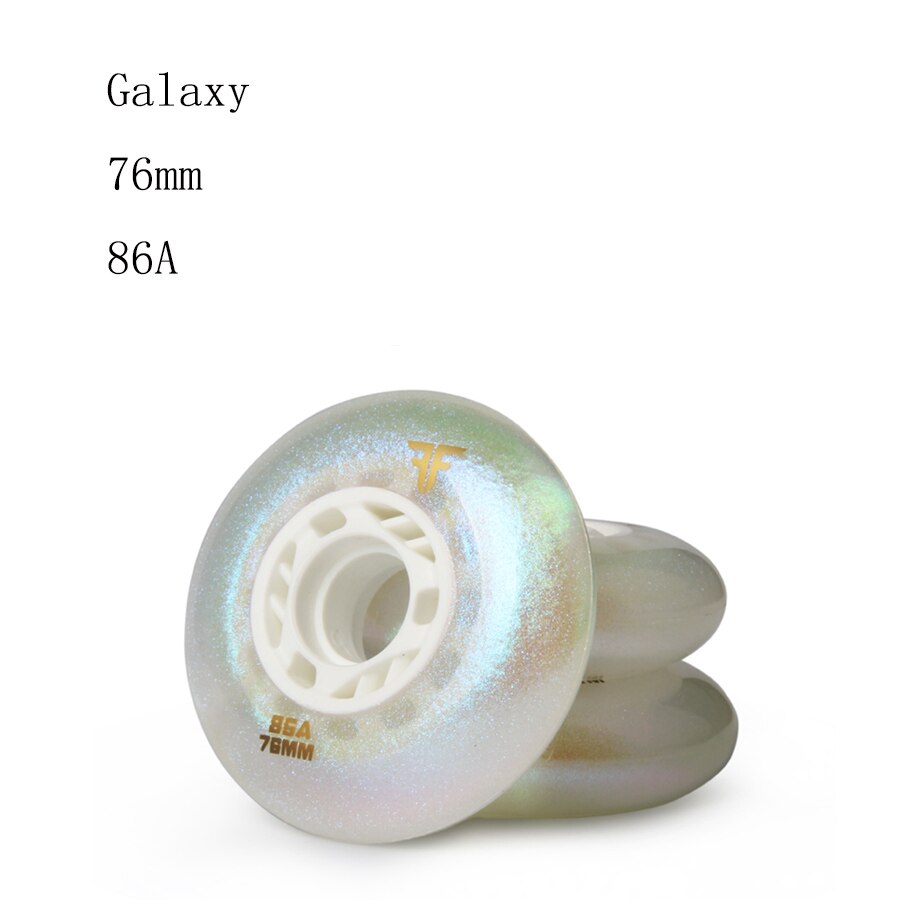 Starry sky&galaxy inlines hjul resistenta 86a slalom glidande 72 76 80mm rullskridsko däck för seba powerslide patines: Galax 76mm