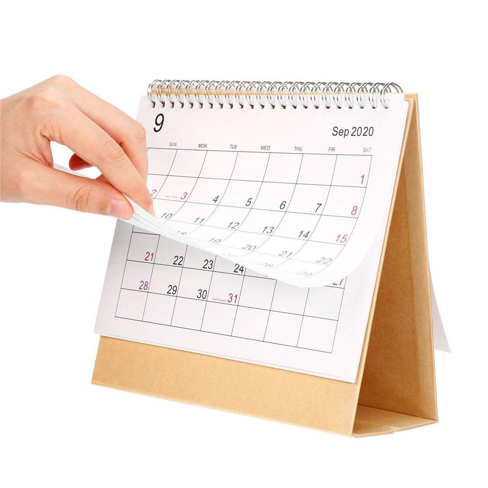 Tafel Bureau Kalender Kantoor Werk Leren Schema Periodieke Planner Briefpapier Desk-Top Flip Kalender Stand Up