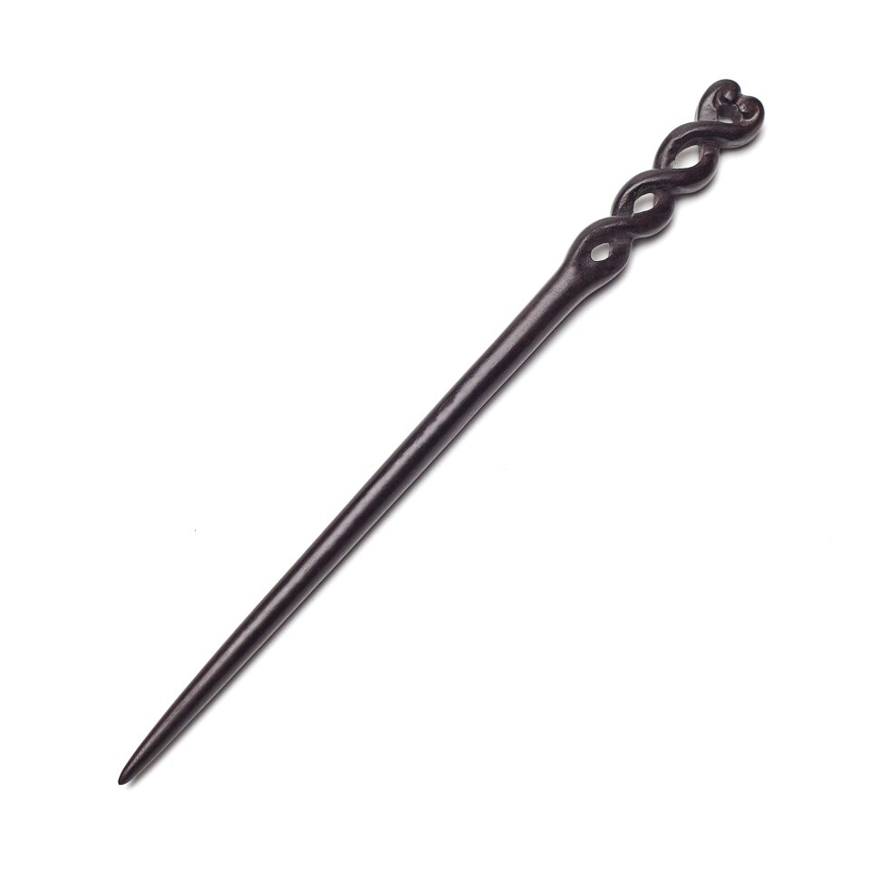 Acessórios Premium sândalo hairpin Moda Cabelo comprido vara do Cabelo do vintage jóia do casamento presentes para mulheres jóias cabeça nova: H020042D-Black