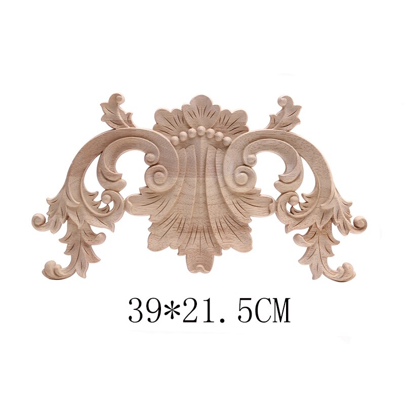 Ensemble de meubles sculpture sur bois européenne | Coin, porte-fleur, fleur sculptée Fine et bois massif, adhésif moderne: C190-4