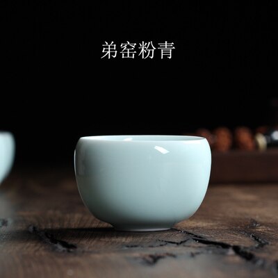 1pc porcelænskop seks farver kinesisk longquan celadon gaiwan tekopper skål kina celadon knitre tekop kopper 120ml te sæt teaset: E