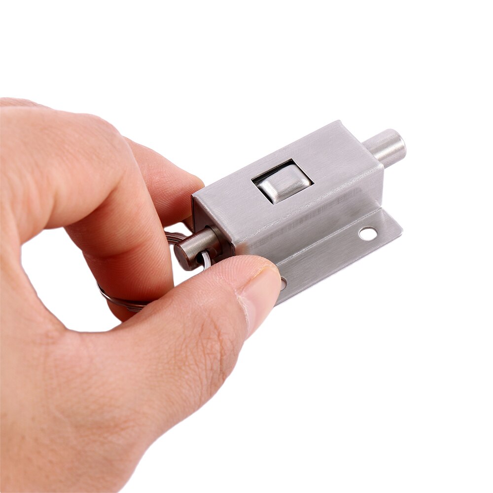 3 Inch Long Stainless Steel spring Door Latch With Button Slide Lock Barrel Bolt Window Cabinet Fitting Room Accessorries Hardwa
