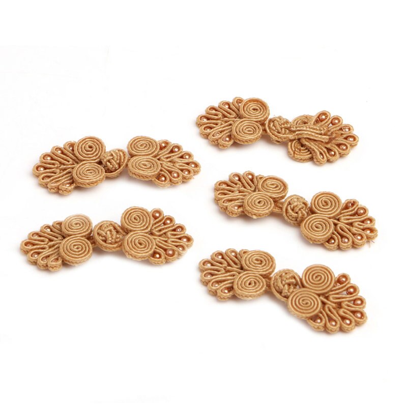 10 paren/pak Kralen Chinese Kikker Sluiting Knoppen Knoop Sluiting Naaien Handgemaakte Craft W215: Coffee