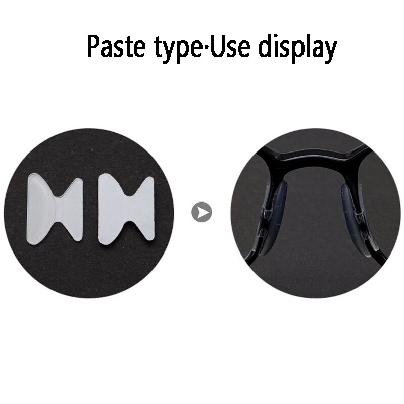 Seemfly 5 Pairs Siliconen Antislip Glazen Neus Pads Vlinder Type Anti-Inspringen Hypoallergeen Leesbril Glaswerk