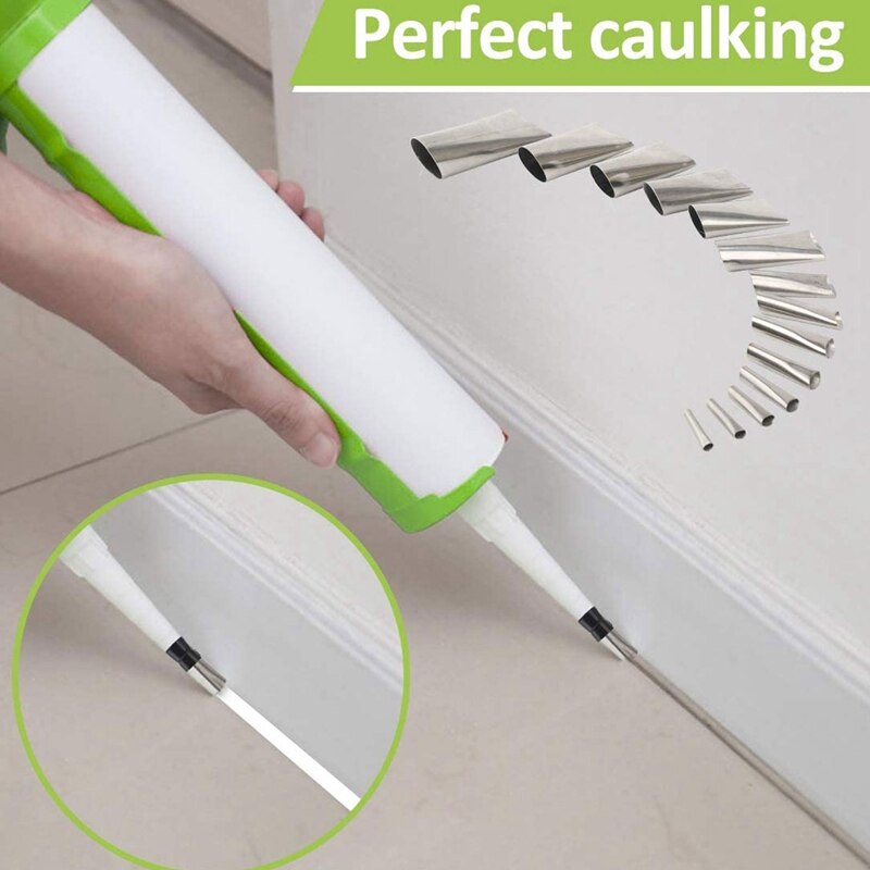 Breeuwen Finisher Kit - 14Pcs Rvs Kalefateren Nozzle, 3 In 1 Breeuwen Gereedschap-Kit Breeuwen Afwerking Tool