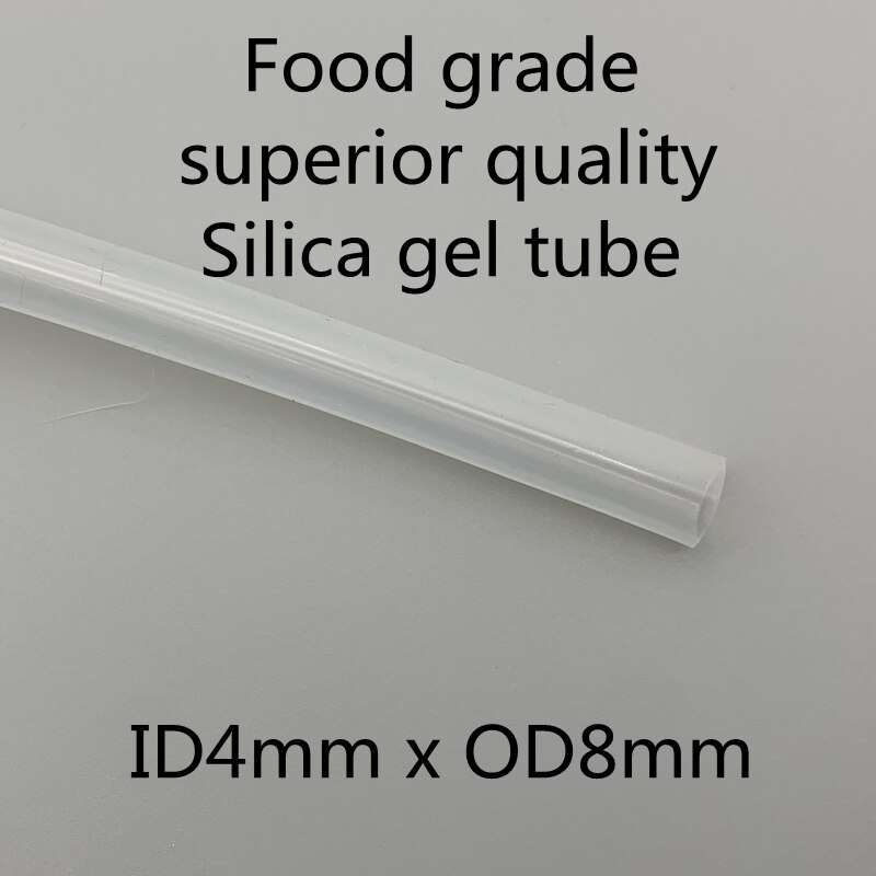 4x8 Silicone Tubing ID 4mm OD 8mm Food Grade Flexible Drink Tubing Pipe Household Temperature Resistance Nontoxic Transparent