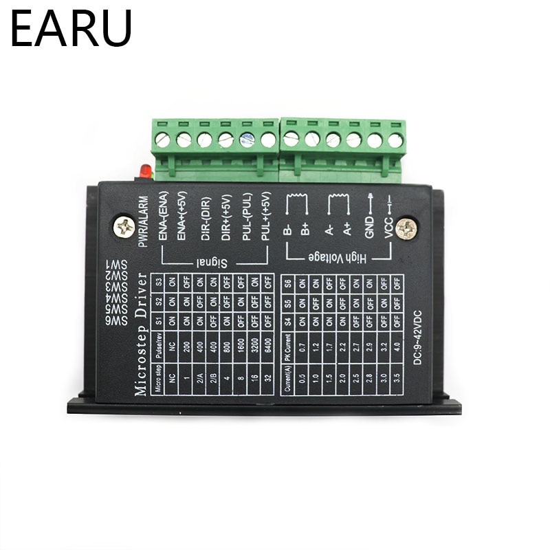 controlador de Motor paso a paso Microstep conductor Digital TB6600 DC9-42VDC Nema23 1 eje 2 Fase 4A enrutador CNC controlador
