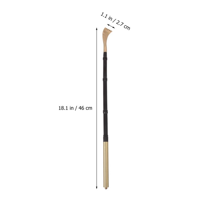 46cm Long Handle Back Scratcher Practical Wood Scratcher Claw Tool Telescopic Anti Itch Claw Backscratcher for Massage: Black
