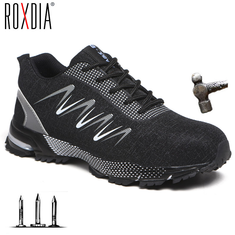 Steel Toe Construction Work Shoes Men Women Ultralight Mesh Industial Safety shoes Plus size 37-47 RXM193