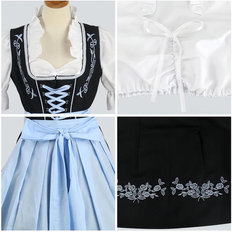 Oktoberfest-Roben Dirndl pour femmes, olympiques grande taille, robes allemandes pour festival de beer, carnaval bavares, Ha