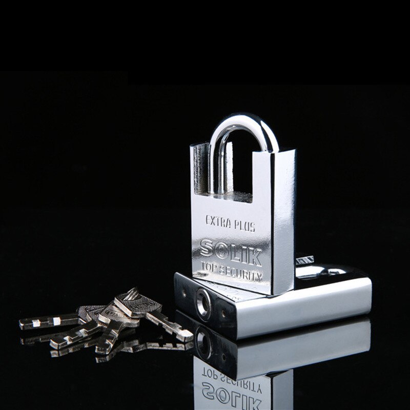 Keyed Padlock Waterproof Antirust, Home Security Padlock,Anti-Theft Lock Pry Door Lock Unlocked Door-Padlocks with Key