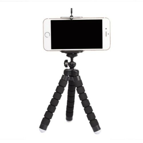 360 gradere universell mini mobiltelefon stativ stativ grep holder montering til kamera iphones samsung lg xiaomi huawei telefoner: misligholde tittel