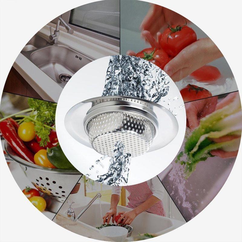 Premium Kitchen Sink Replacement Drain Waste Filter Plug Basket Strainer Drainer Kitchen Stainless Steel Sink Filter