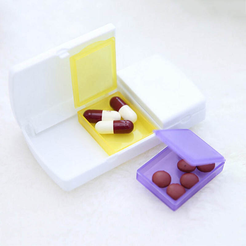 1pc smarte pillehylstre medicintablet opbevaringsbeholder etui medicinsplitter påskærer delerum tabletskærer