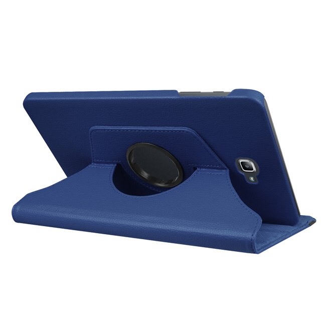 360 obrotowa obudowa dla Samsung Galaxy Tab A 10.1 2016 przypadku T580 T585 SM-T580 SM-T585 obudowa z podstawką tablet ze skóry pu Funda Coque: Dark Blue