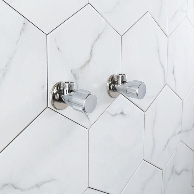 Messing Driehoek Klep Water Regelklep Goud Hoek Valve Badkamer Tap Water Valve 1/2*1/2 Messing Chroom Hoek Kleppen: 02