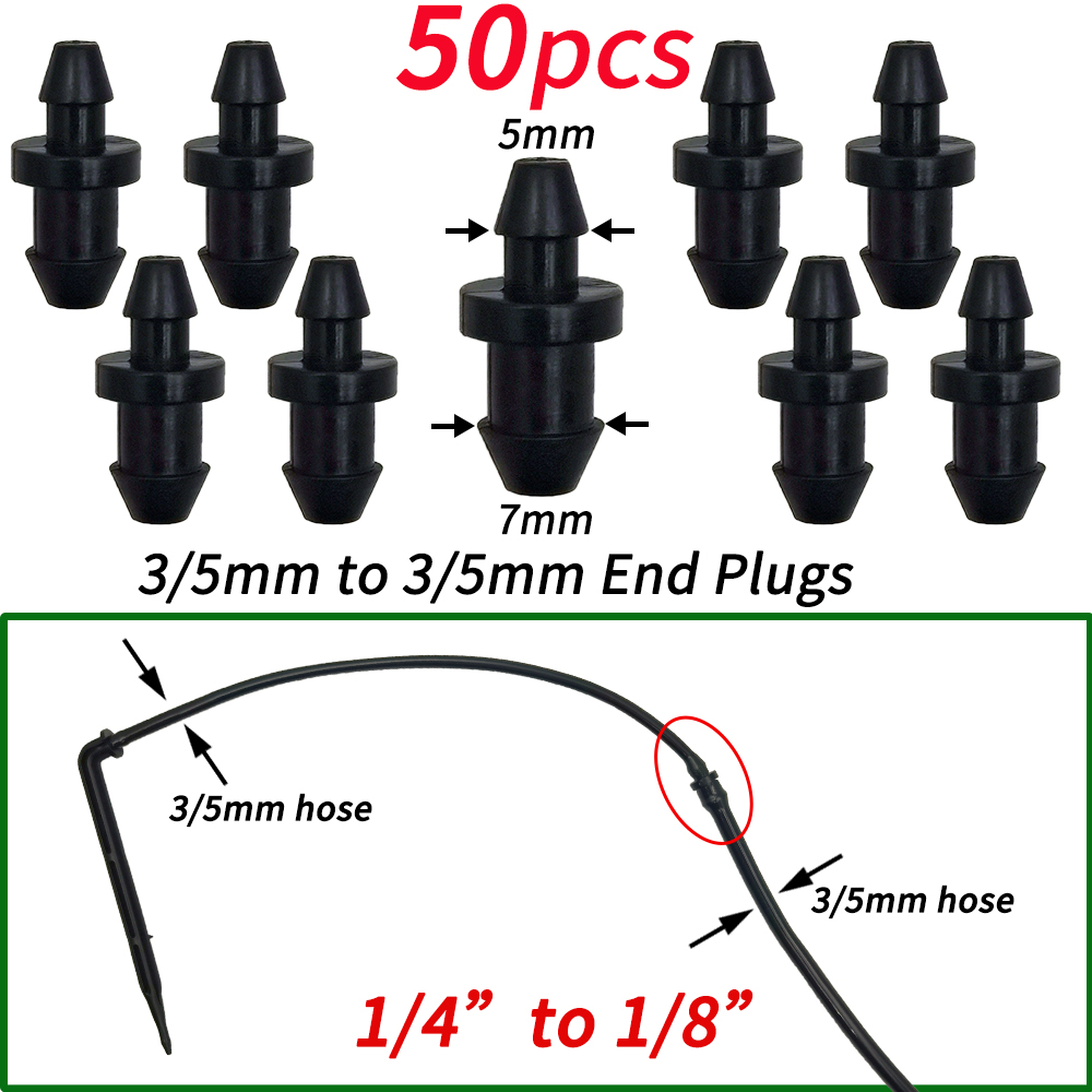 Irrigatie 2l/4l/8l Constante Druppelaar Met 4-Way Cross Connector Landbouw Druppelwater Irrigatie Druppelpijl Connector 20Sets: Black