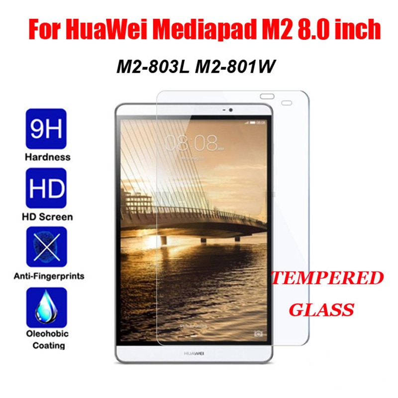 9H Screen Protector Voor Huawei Mediapad M2 8.0 Gehard Glas Voor Huawei M2 M2-801L M2-801 M2-803L M2-802 Beschermende Glas guard