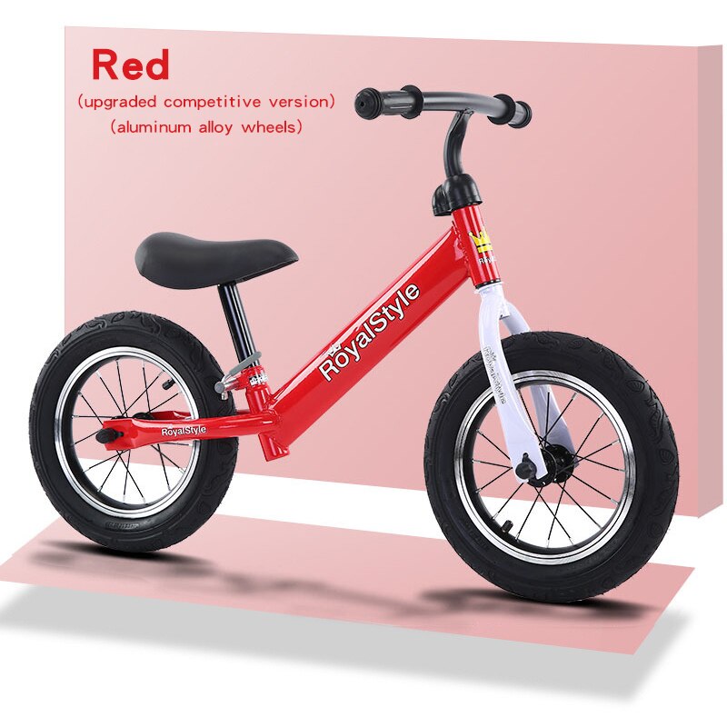 Bambini Bici Equilibrio Dei Bambini Ruota di Bicicletta Auto Scivolo No Pedale Della Lega di Alluminio Della Bici Del Bambino di Scooter Bambini Sport All'aria Aperta Giocattolo Z28: aluminum alloy red