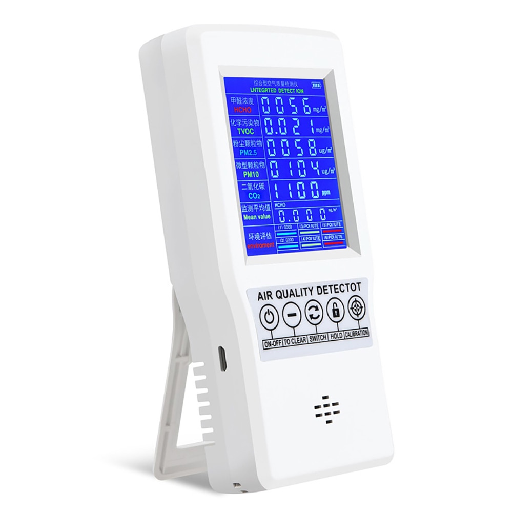 Inneluftmonitordetektor nøyaktig lufttesterdetektor egnet til formaldehyd (hcho) karbondioksid tvoc  pm2.5/pm10: misligholde tittel