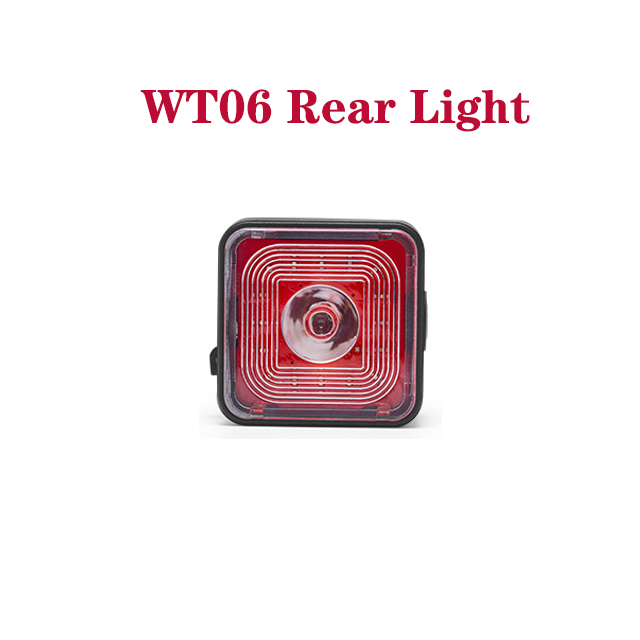 High Lumen Bicycle Front Light Smart Sensing Rear Light Set IP66 Waterproof MTB Taillight Road Bike Night Cycling Safety Lamp: WT06 Bike RearLight